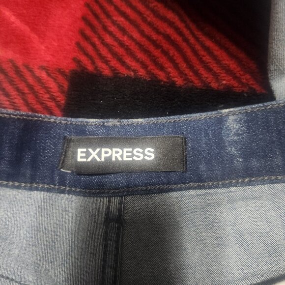 Express Ankle High Rise Legging Jeans Light Wash Size 4 - Picture 8 of 9